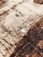 Load image into Gallery viewer, Taza Cafe Linen Blend  Brown Grey Cream Abstract Water &amp; Stain Resistant Upholstery Drapery Fabric STA 3050