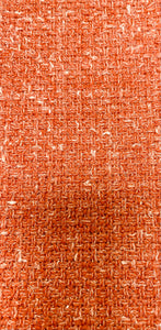 Designer Indoor Outdoor Water & Stain Resistant Coral Cream MCM Mid Century Modern Tweed Upholstery Fabric WHS 3616