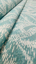 Load image into Gallery viewer, Kravet Pompano Indoor Outdoor Water &amp; Stain Resistant Lagoon Seafoam Green Beige Botanical Upholstery Fabric WHS 3325