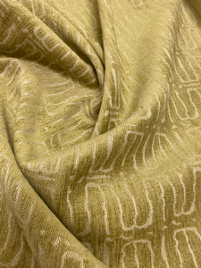 Suzanne Tucker Onda Fern Green Abstract Chenille Upholstery Fabric WHS 3598