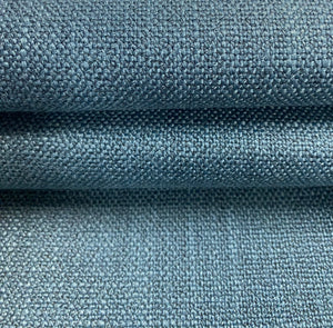 Faux Linen MCM Mid Century Modern Teal Blue Upholstery Fabric WHS 3977