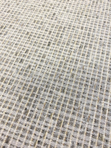 Designer Grey Cream Woven Water Stain Resistant MCM Mid Century Modern Tweed Upholstery Fabric WHS 3754