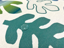 Load image into Gallery viewer, Brentano Still Life Ferns Sunbrella Outdoor Teal Green Blue Beige Botanical Upholstery Drapery Fabric