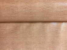 Load image into Gallery viewer, Kravet Derek 606 Alligator Reptile Animal Skin Pattern Tan Taupe Textured Faux Leather Upholstery Vinyl WHS 3866