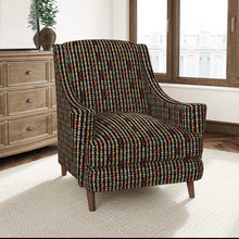 Load image into Gallery viewer, Black Mustard Green Red Aqua Blue Abstract Geometric Upholstery Drapery Fabric CF