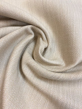 Load image into Gallery viewer, Designer MCM Mid Century Modern Beige Cream Tweed Water &amp; Stain Resistant Upholstery Drapery Fabric WHS 3842
