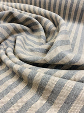 Load image into Gallery viewer, Designer Water &amp; Stain Resistant Grey Taupe Stripe Upholstery Fabric STA 3158