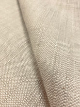 Load image into Gallery viewer, Designer Woven Nubby Woven Belgian Linen Viscose Beige Upholstery Drapery Fabric WHS 3081