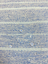 Load image into Gallery viewer, Water &amp; Stain Resistant Denim Blue Aqua Nautical Stripe Upholstery Fabric WHS 3825