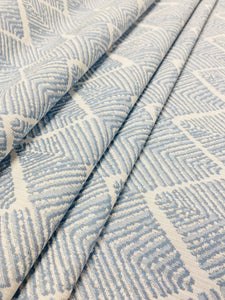 1.5 Yard of Kravet Breezway Chambray Blue Chevron Upholstery Drapery Fabric WHS 3849