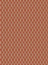 Load image into Gallery viewer, Linen Cotton Fern Floral Botanical Ikat Upholstery Drapery Fabric Rusty Red Cream FB