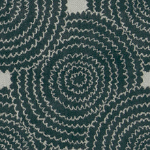 Load image into Gallery viewer, Abstract Geometric Indigo Blue Beige Retro Medallion Velvet Upholstery Fabric FB