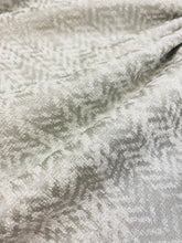 Load image into Gallery viewer, 1.25 Yard Pollack Vancouver Snowtracks Silver Grey Herringbone Upholstery Drapery Fabric WHS 3951