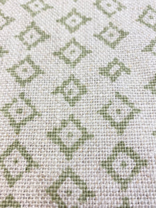 Peter Dunham Kumbh Celadon Natural Green Beige Linen Geometric Upholstery Drapery Fabric WHS 3527
