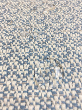 Load image into Gallery viewer, Cowtan &amp; Tout Duxbury Water Stain Resistant MCM Mid Century Modern Azure Blue White Indoor Outdoor Tweed Upholstery Fabric WHS 4010