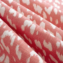 Load image into Gallery viewer, Cream Pink Linen Blend Cheetah Upholstery Drapery Fabric FB