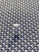 Load image into Gallery viewer, Designer Navy Blue Cream Small Scale Geometric MCM Mid Century Modern Water &amp; Stain Resistant Upholstery Fabric WHS 3595