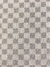 Load image into Gallery viewer, Kelly Wreastler Quay Grey Chenille Check Indoor Outdoor Water &amp; Stain Resistant Upholstery Fabric WHS 3678