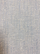 Load image into Gallery viewer, Designer Water &amp; Stain Resistant Aqua Blue Cream Tweed MCM Mid Century Modern Upholstery Fabric WHS 3995