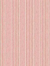 Load image into Gallery viewer, Linen Cotton Pink Cream Nautical Stripe Upholstery Drapery Fabric FB
