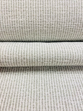 Load image into Gallery viewer, Designer Water &amp; Stain Resistant Grey Off White Felt Backed MCM Mid Century Modern Tweed Upholstery Fabric WHS 3484