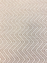 Load image into Gallery viewer, Designer MCM Mid Century Modern Herringbone Cream Beige Geometric Upholstery Fabric WHS 3672