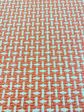 Load image into Gallery viewer, Mugnolia Fabrics Regina Persimmon Water &amp; Stain Resistant MCM Geometric Coral Cream Upholstery Fabric WHS 3637