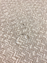 Load image into Gallery viewer, Designer Taupe White Small Scale Tweed Herringbone MCM Mid Century Modern Water &amp; Stain Resistant Upholstery Fabric WHS 4130