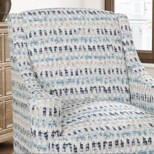 Load image into Gallery viewer, Heavy Duty Navy Blue Grey Abstract Upholstery Fabric CF