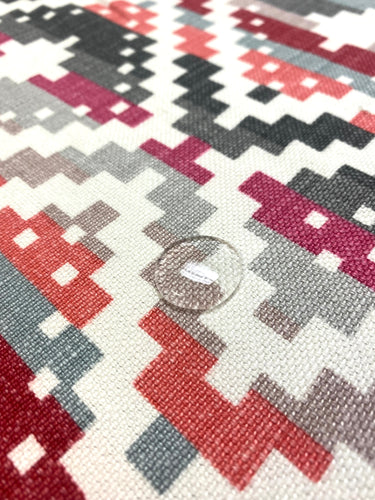 1.25 Yd Romo Takana Red Tulip Pink Coral Grey Cream Geometric  Upholstery & Drapery Fabric WHS 3048 gold