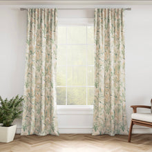 Load image into Gallery viewer, Stain Resistant Cream Yellow Green Seafoam Floral Upholstery Drapery Fabric CF