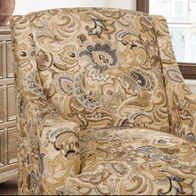 Load image into Gallery viewer, Beige Mustard Olive Green Teal Paisley Upholstery Fabric CF