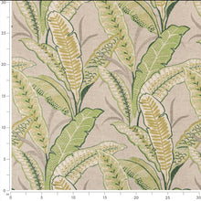 Load image into Gallery viewer, Stain Resistant Taupe Green Grey Floral Upholstery Drapery Fabric CF