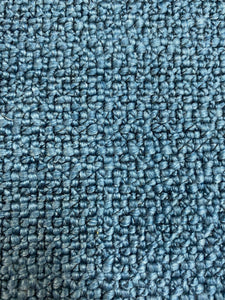 Designer Nubby Performance MCM Mid Century Modern Denim Blue Boucle Upholstery Fabric WHS 3443