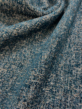 Load image into Gallery viewer, Designer Water &amp; Stain Resistant Brown French Blue Botanical Upholstery Fabric WHS 3646