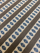 Load image into Gallery viewer, Designer Navy Blue Beige Brown Stripe Water &amp; Stain Resistant Upholstery Fabric WHS 3604