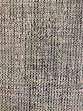 Load image into Gallery viewer, Designer Water &amp; Stain Resistant Taupe Brown Teal Herringbone MCM Mid Century Modern Chenille Upholstery Fabric WHS 3980