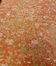 Load image into Gallery viewer, 1.6 Yard of Designer Coral Orange Mustard Beige Abstract Water &amp; Stain Resistant Upholstery Drapery Fabric WHS 3228