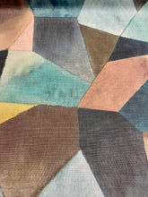 Load image into Gallery viewer, Designer Guild Geo Moderne Jade Linen Cotton Brown Green Olive Mustard Abstract Water &amp; Stain Resistant Upholstery Drapery Fabric STA 3310