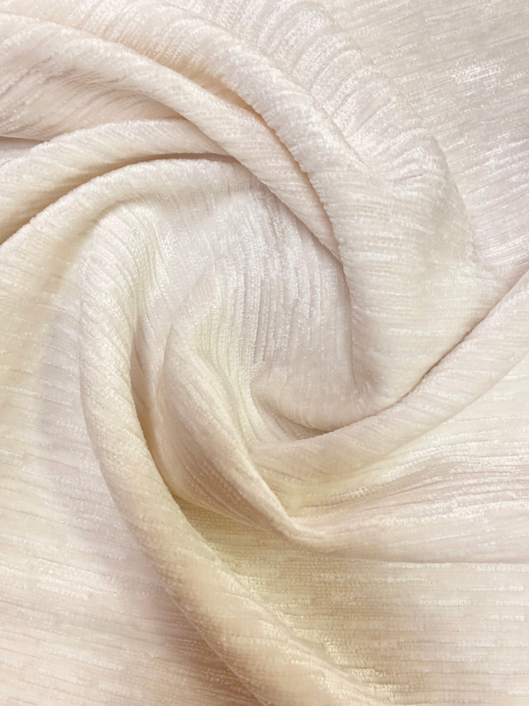 Designer Cream Textured Chenille Upholstery Fabric WHS 3436