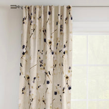 Load image into Gallery viewer, Stain Resistant Cream Black Beige Floral Upholstery Drapery Fabric CF