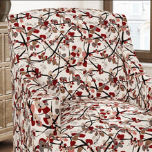 Load image into Gallery viewer, Cream Burgundy Red Grey Black Floral Botanical Upholstery Drapery Fabric CF