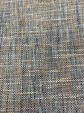 Load image into Gallery viewer, Valley Forge Ocean View MCM Mid Century Modern Teal Navy Blue Brown Aqua Taupe Tweed Upholstery Fabric STA 3846