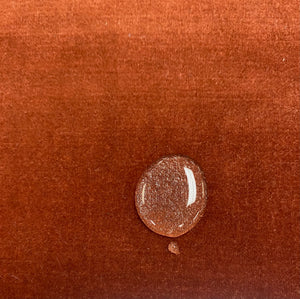 Designer Copper Brown Cotton Water & Stain Resistant Velvet Upholstery Fabric STA 3999