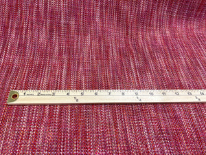 Water Stain Resistant Magenta Pink Red Orange Tweed Upholstery Drapery Fabric