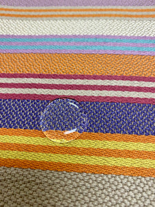 Designer Orange Yellow Purple Aqua Pink Taupe Stripe Water & Stain Resistant Upholstery Drapery Fabric STA 3289