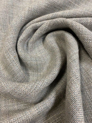 Designer MCM Mid Century Modern Blue Grey Linen Viscose Upholstery Fabric WHS 3248