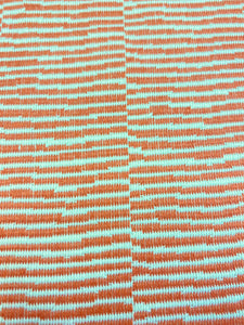 Schumacher Promenade Indoor Outdoor Coral White Geometric Abstract Water & Stain Resistant Upholstery Drapery Fabric WHS 3542