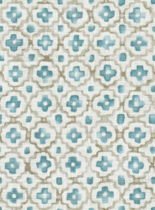 D.V. Kap Chevron Chic Turquoise Blue Off White high quality Geometric Upholstery Fabric STA1614