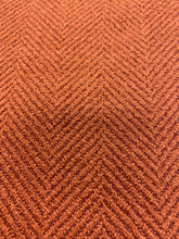 Load image into Gallery viewer, Designer Orange Red MCM Mid Century Modern Herringbone Water &amp; Stain Resistant Upholstery Fabric STA 3466